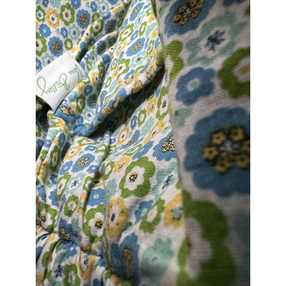 VERA BRADLEY Green Yellow Blue Petals Quilted Floral Tote Shoulder Bag Purse - Picture 9 of 11